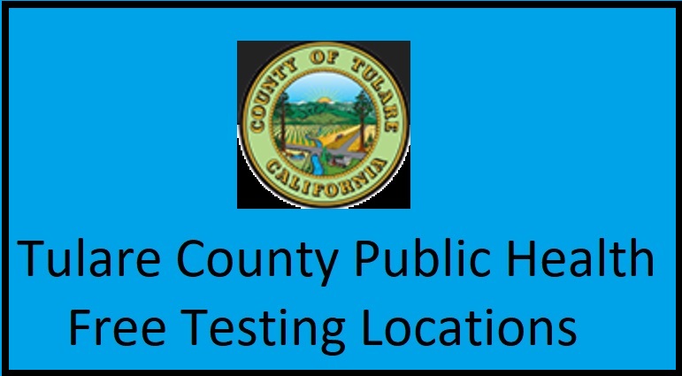Tulare County Public Health Free Testing Locations Image and link